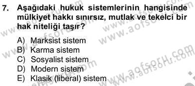 İşletme Hukuku Dersi 2012 - 2013 Yılı (Vize) Ara Sınavı 7. Soru