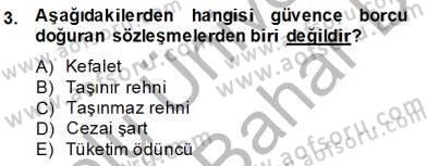 İşletme Hukuku Dersi 2012 - 2013 Yılı (Final) Dönem Sonu Sınav Soruları 3. Soru