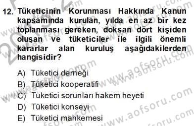 İşletme Hukuku Dersi 2013 - 2014 Yılı (Final) Dönem Sonu Sınav Soruları 12. Soru