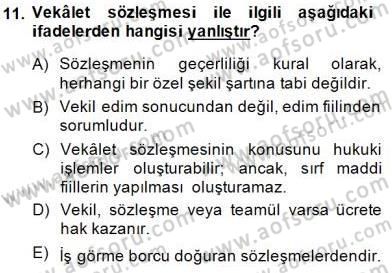 İşletme Hukuku Dersi 2014 - 2015 Yılı (Vize) Ara Sınav Soruları 11. Soru