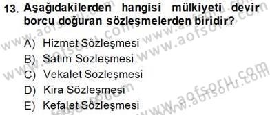İşletme Hukuku Dersi 2014 - 2015 Yılı (Vize) Ara Sınav Soruları 13. Soru