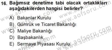 İşletme Hukuku Dersi 2014 - 2015 Yılı (Vize) Ara Sınav Soruları 16. Soru