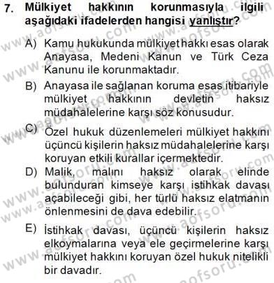İşletme Hukuku Dersi 2014 - 2015 Yılı (Vize) Ara Sınav Soruları 7. Soru