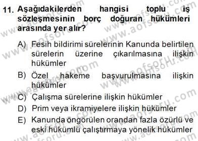 İşletme Hukuku Dersi 2014 - 2015 Yılı (Final) Dönem Sonu Sınav Soruları 11. Soru