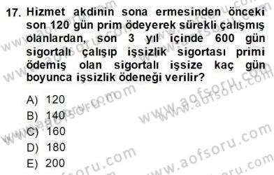 İşletme Hukuku Dersi 2014 - 2015 Yılı (Final) Dönem Sonu Sınav Soruları 17. Soru