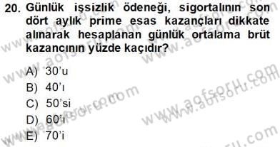 İşletme Hukuku Dersi 2014 - 2015 Yılı (Final) Dönem Sonu Sınav Soruları 20. Soru