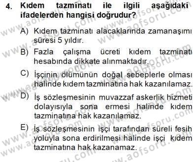İşletme Hukuku Dersi 2014 - 2015 Yılı (Final) Dönem Sonu Sınav Soruları 4. Soru