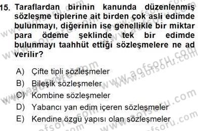 İşletme Hukuku Dersi 2015 - 2016 Yılı (Vize) Ara Sınav Soruları 15. Soru