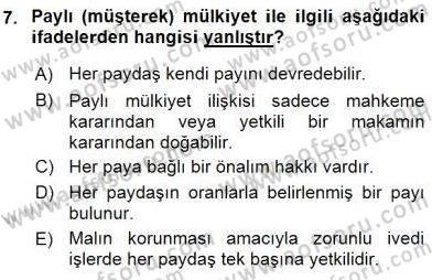 İşletme Hukuku Dersi 2015 - 2016 Yılı (Vize) Ara Sınav Soruları 7. Soru