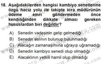 İşletme Hukuku Dersi 2015 - 2016 Yılı (Final) Dönem Sonu Sınav Soruları 18. Soru