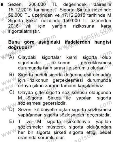 İşletme Hukuku Dersi 2015 - 2016 Yılı (Final) Dönem Sonu Sınav Soruları 6. Soru