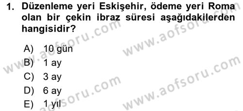 İşletme Hukuku Dersi 2017 - 2018 Yılı 3 Ders Sınav Soruları 1. Soru