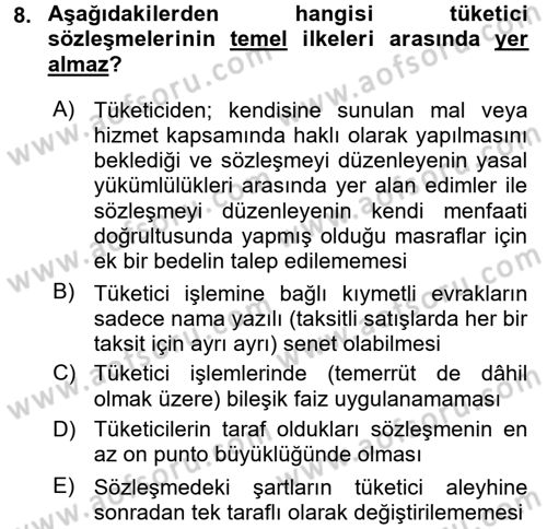 İşletme Hukuku Dersi 2017 - 2018 Yılı 3 Ders Sınav Soruları 8. Soru
