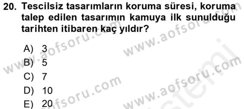 İşletme Hukuku Dersi 2017 - 2018 Yılı (Vize) Ara Sınav Soruları 20. Soru
