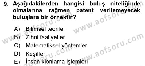 İşletme Hukuku Dersi 2017 - 2018 Yılı (Vize) Ara Sınav Soruları 9. Soru