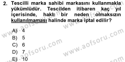 İşletme Hukuku Dersi 2017 - 2018 Yılı (Final) Dönem Sonu Sınav Soruları 2. Soru