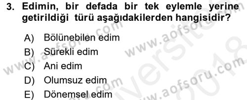 İşletme Hukuku Dersi 2017 - 2018 Yılı (Final) Dönem Sonu Sınav Soruları 3. Soru