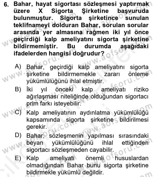 İşletme Hukuku Dersi 2017 - 2018 Yılı (Final) Dönem Sonu Sınav Soruları 6. Soru
