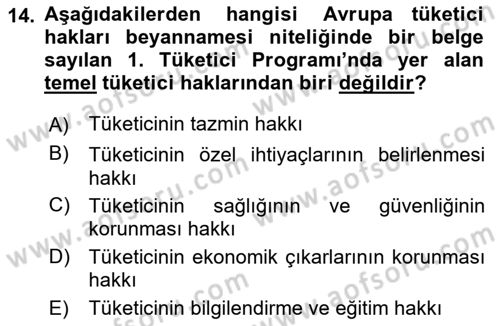 İşletme Hukuku Dersi 2018 - 2019 Yılı 3 Ders Sınav Soruları 14. Soru