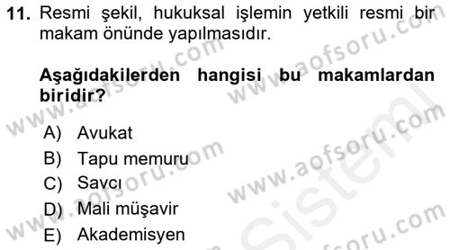 İşletme Hukuku Dersi 2018 - 2019 Yılı (Vize) Ara Sınav Soruları 11. Soru