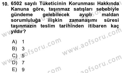 İşletme Hukuku Dersi 2018 - 2019 Yılı (Final) Dönem Sonu Sınav Soruları 10. Soru