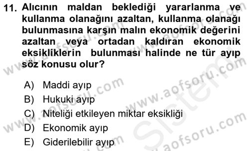 İşletme Hukuku Dersi 2018 - 2019 Yılı (Final) Dönem Sonu Sınav Soruları 11. Soru