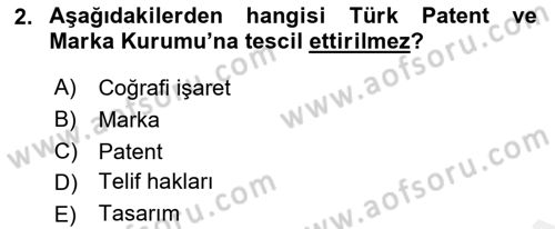 İşletme Hukuku Dersi 2018 - 2019 Yılı (Final) Dönem Sonu Sınav Soruları 2. Soru