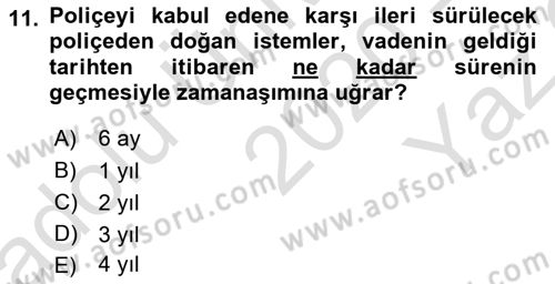İşletme Hukuku Dersi 2020 - 2021 Yılı Yaz Okulu Sınav Soruları 11. Soru
