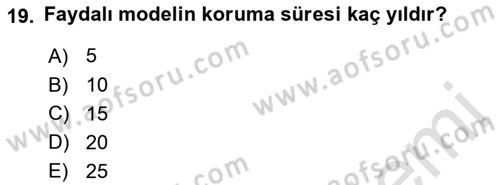 İşletme Hukuku Dersi 2021 - 2022 Yılı (Final) Dönem Sonu Sınav Soruları 19. Soru