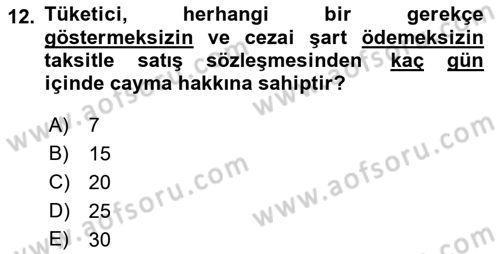 İşletme Hukuku Dersi 2021 - 2022 Yılı Yaz Okulu Sınav Soruları 12. Soru