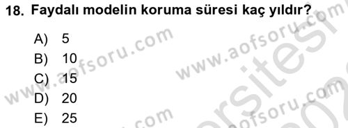 İşletme Hukuku Dersi 2021 - 2022 Yılı Yaz Okulu Sınav Soruları 18. Soru