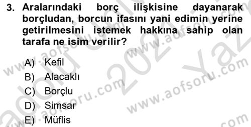 İşletme Hukuku Dersi 2021 - 2022 Yılı Yaz Okulu Sınav Soruları 3. Soru