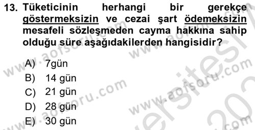 İşletme Hukuku Dersi 2022 - 2023 Yılı Yaz Okulu Sınav Soruları 13. Soru