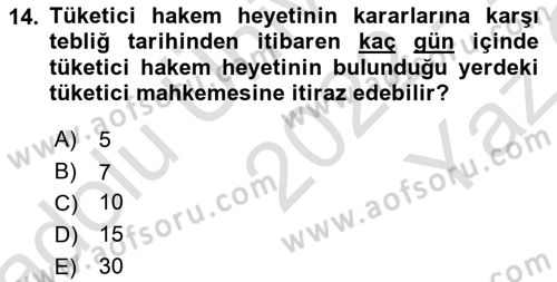 İşletme Hukuku Dersi 2022 - 2023 Yılı Yaz Okulu Sınav Soruları 14. Soru