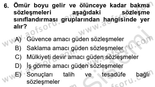 İşletme Hukuku Dersi 2022 - 2023 Yılı Yaz Okulu Sınav Soruları 6. Soru
