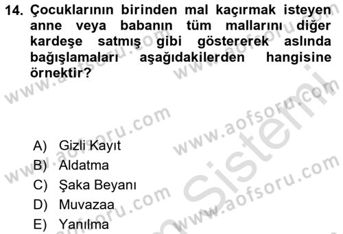 İşletme Hukuku Dersi 2023 - 2024 Yılı (Vize) Ara Sınav Soruları 14. Soru