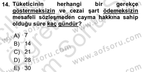 İşletme Hukuku Dersi 2023 - 2024 Yılı (Final) Dönem Sonu Sınav Soruları 14. Soru