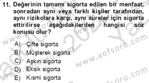 İşletme Hukuku Dersi 2023 - 2024 Yılı Yaz Okulu Sınav Soruları 11. Soru