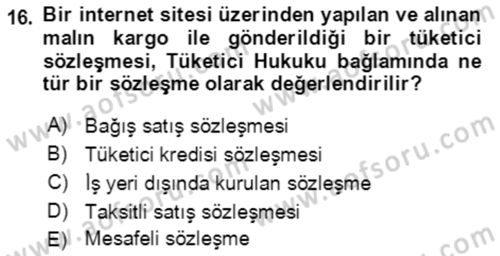 İşletme Hukuku Dersi 2023 - 2024 Yılı Yaz Okulu Sınav Soruları 16. Soru