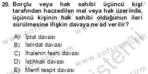 İşletme Hukuku Dersi 2023 - 2024 Yılı Yaz Okulu Sınav Soruları 20. Soru