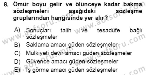 İşletme Hukuku Dersi 2023 - 2024 Yılı Yaz Okulu Sınav Soruları 8. Soru