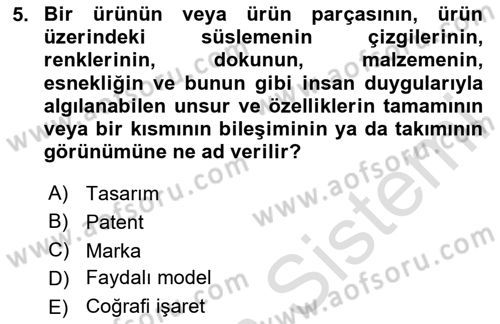 İşletme Hukuku Dersi 2024 - 2025 Yılı (Vize) Ara Sınav Soruları 5. Soru