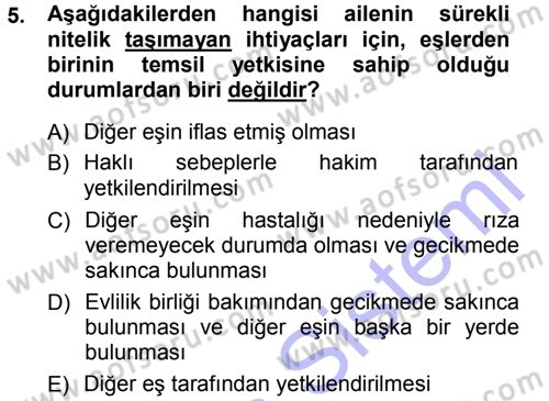 Medeni Hukuk 1 Dersi 2012 - 2013 Yılı (Final) Dönem Sonu Sınav Soruları 5. Soru