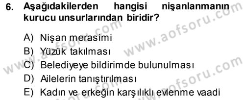 Medeni Hukuk 1 Dersi 2013 - 2014 Yılı (Final) Dönem Sonu Sınav Soruları 6. Soru