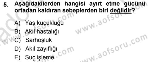 Medeni Hukuk 1 Dersi 2014 - 2015 Yılı Tek Ders Sınav Soruları 5. Soru