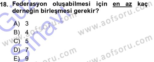 Medeni Hukuk 1 Dersi 2015 - 2016 Yılı (Vize) Ara Sınav Soruları 18. Soru