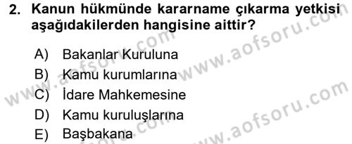 Medeni Hukuk 1 Dersi 2016 - 2017 Yılı (Vize) Ara Sınav Soruları 2. Soru