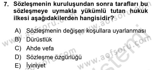 Medeni Hukuk 1 Dersi 2016 - 2017 Yılı (Vize) Ara Sınav Soruları 7. Soru
