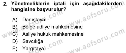 Medeni Hukuk 1 Dersi 2018 - 2019 Yılı (Vize) Ara Sınav Soruları 2. Soru