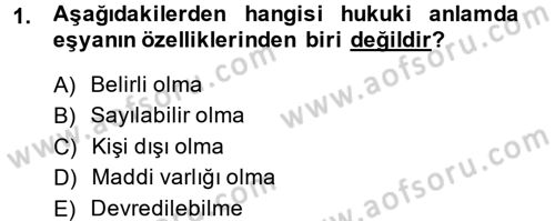 Medeni Hukuk 2 Dersi 2013 - 2014 Yılı (Vize) Ara Sınav Soruları 1. Soru